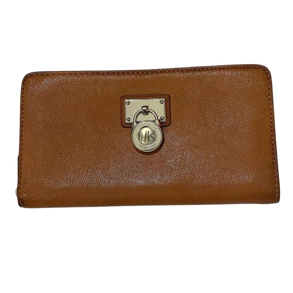 MICHAEL Michael Kors Hamilton Traveler Zip Around Wallet - Brown